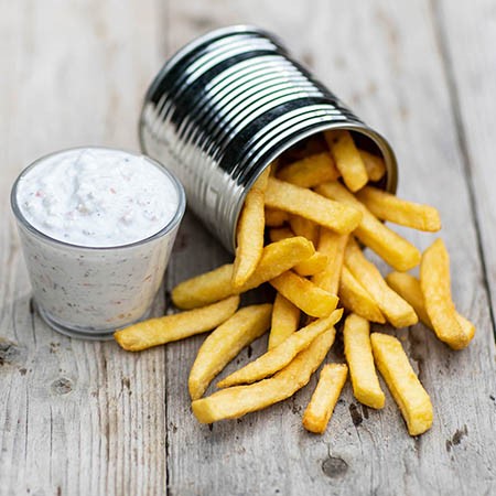 Hantering av förkokt potatis och färsk pommes frites