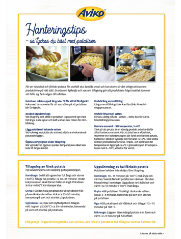 Hantering, tillagning, om potatis - Aviko.pdf